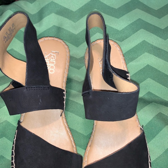 Franco Sarto Black Wedge Platform Sandals - Picture 11 of 13